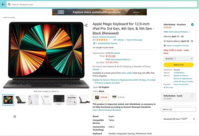 amazon renewed magic keyboard